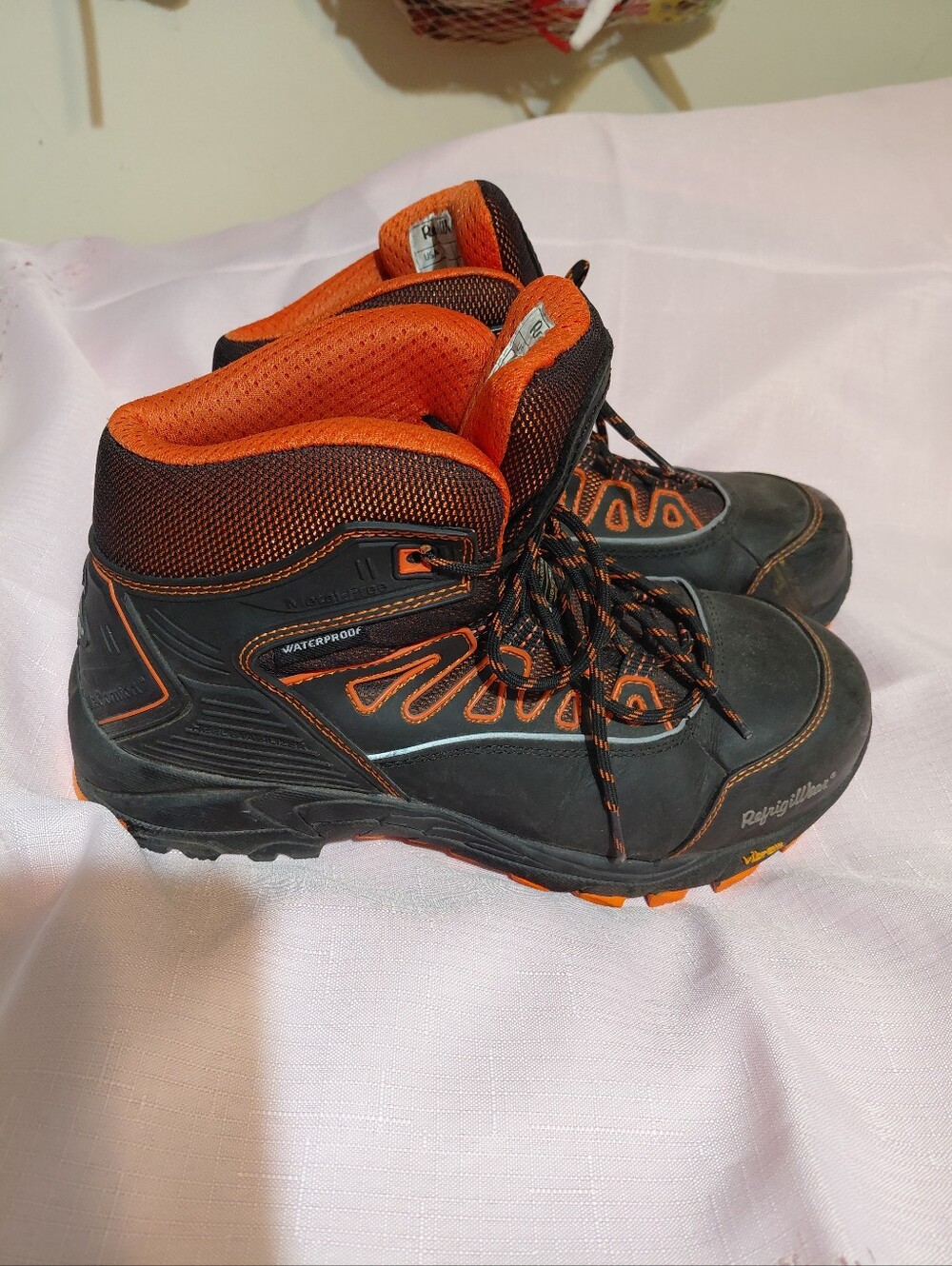 RefrigiWear PolarForce Insulated Waterproof Black Leather Work boots Sz 9